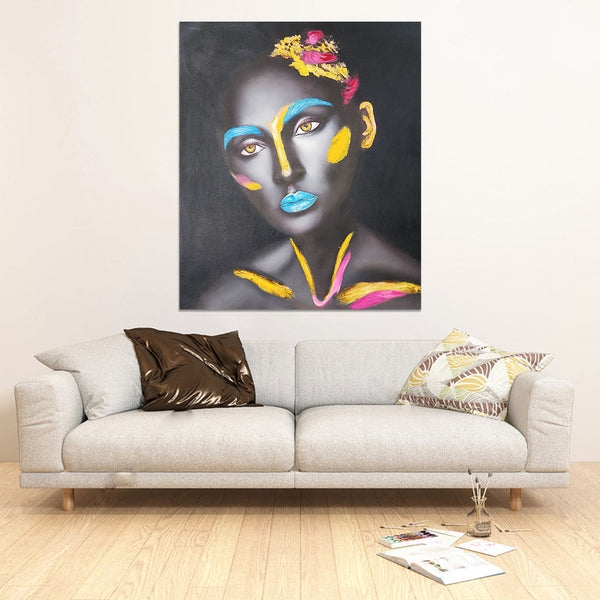 Enamored by a Pensive Thought - Stunning Hand Painted Portrait Art
