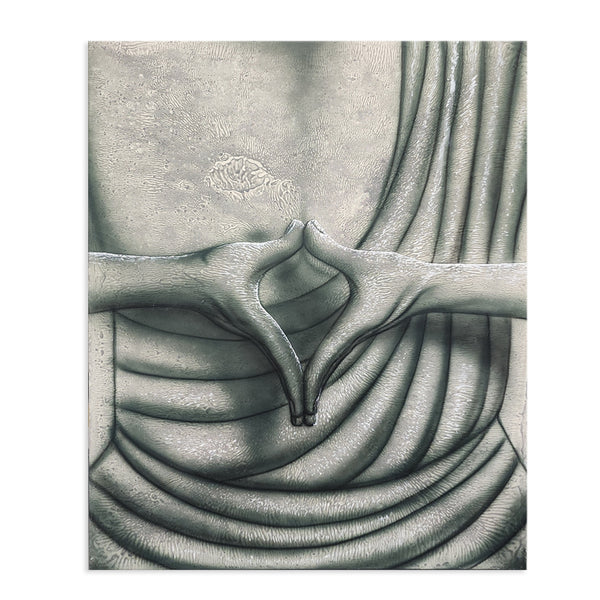 Zen Keeper - Highly Detailed, Stylized Depiction of a man Meditating, Size 90x120cm