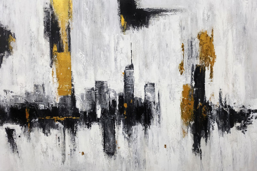 Metropolitan Reflections - Hand Painted Canvas Artwork - 120x180cm - AC781