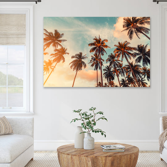 Palm Tree Bliss - Canvas Print Art - 80x120cm