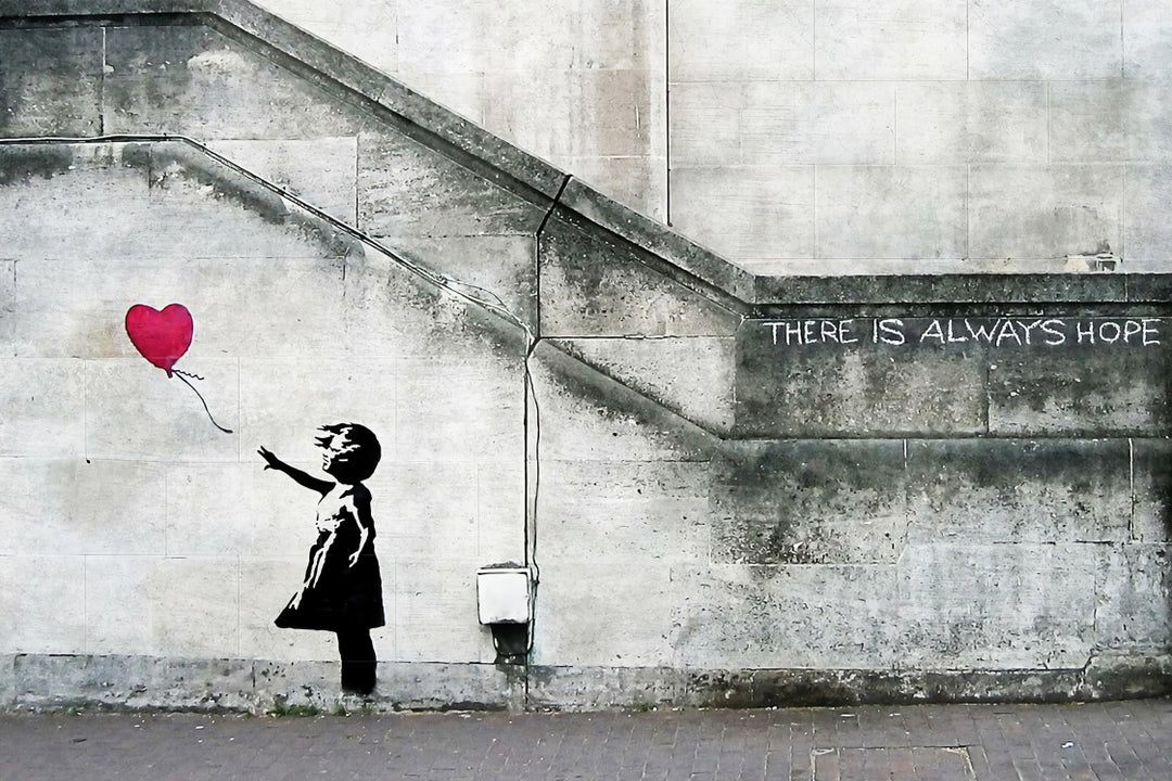 Graffiti Girl (Banksy) - Canvas Print Art - CN464 - 80x120cm