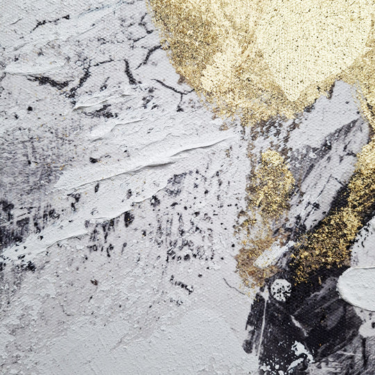 Black and Gold - Embellished Art With Floating Frame - CNL430B