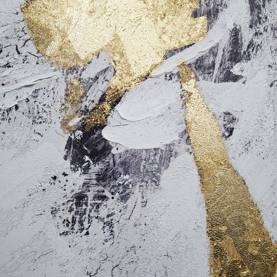 Black and Gold - Embellished Art With Floating Frame - CNL430B