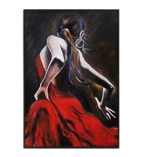Passion in Motion - Embellished Canvas Art in Black Shadow Frame - 100x150cm - CNL497