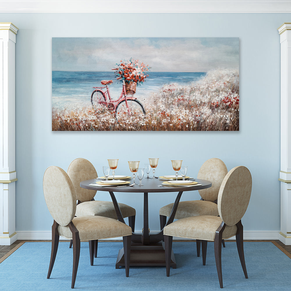 Bike on the Beach - Embellished Art - EA381 - Asst Sizes