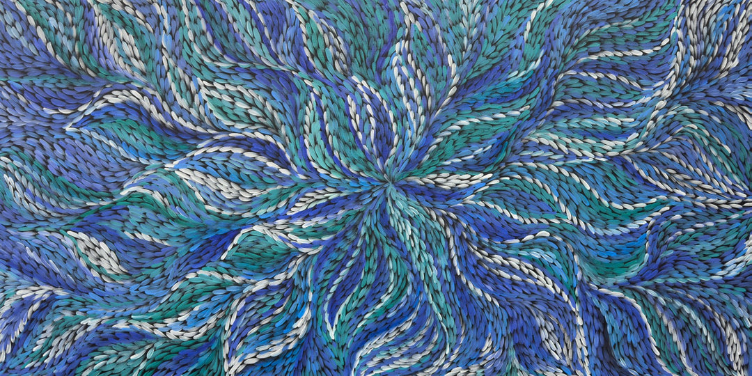 Ocean Currents - Embellished Canvas Art - 100x200cm - EBA108