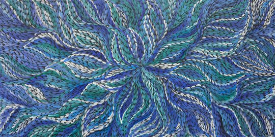 Ocean Currents - Embellished Canvas Art - 100x200cm - EBA108