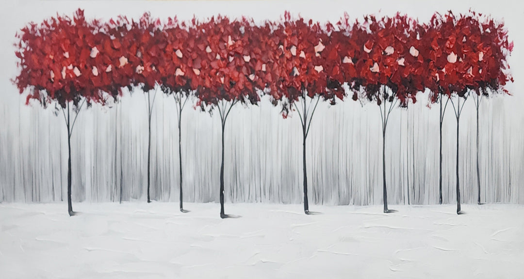 Scarlet Amongst Grey - Hand Painted Artwork - FA41HP