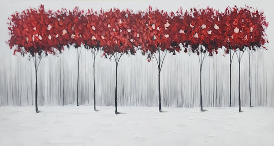 Scarlet Amongst Grey - Hand Painted Artwork - FA41HP