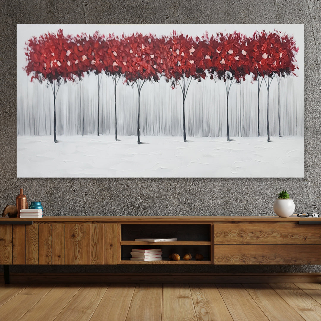 Scarlet Amongst Grey - Hand Painted Artwork - FA41HP