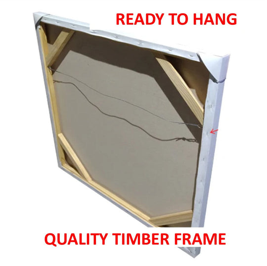 Centered Abstraction - Stunning Modern Abstract Artwork finished in an Oak Frame, Size 90x90cm