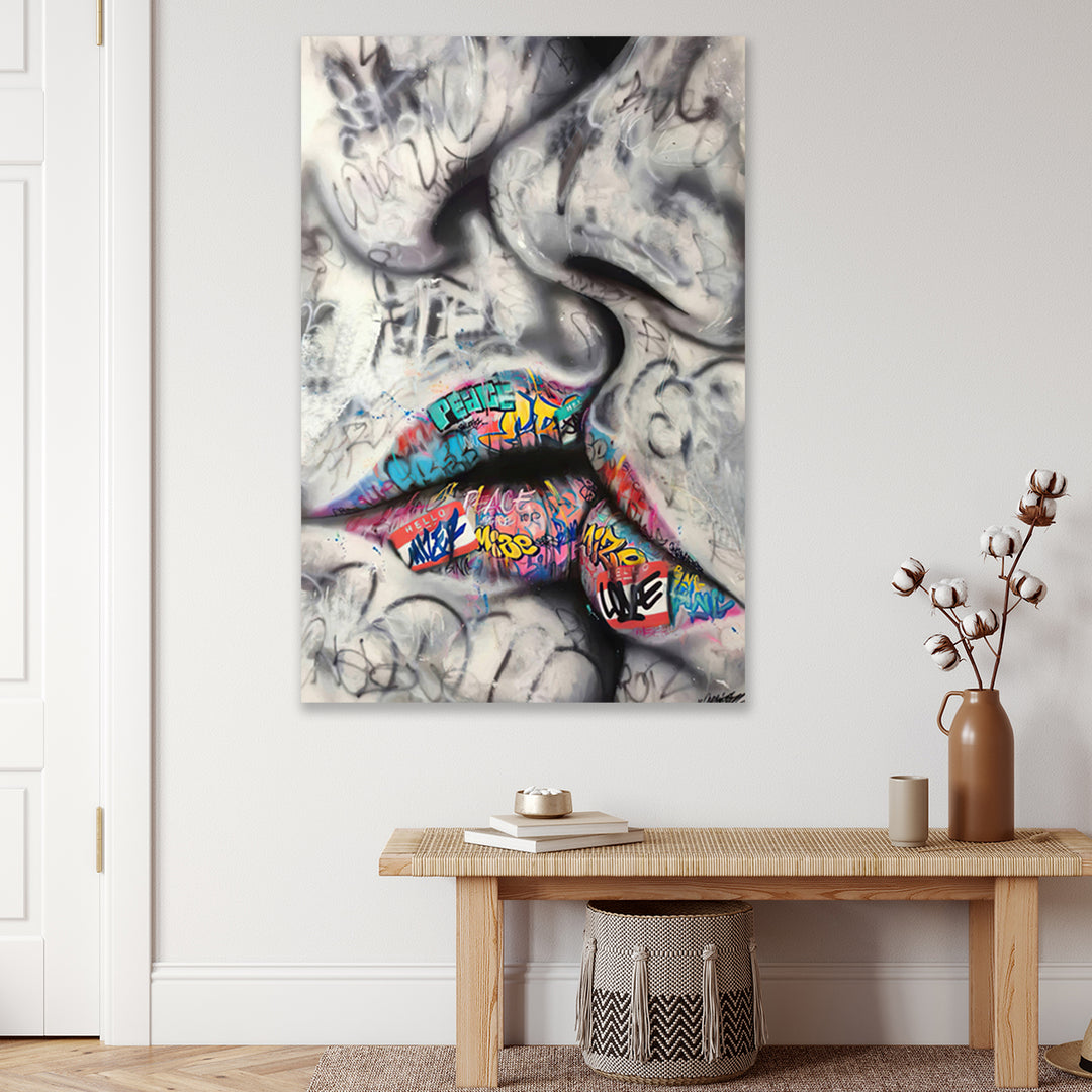 Sweet Kiss - Canvas Art Print - JP388