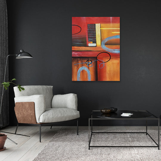 Rhythms of Color and Form - Hand Painted Art -  60x80cm - MTO-251
