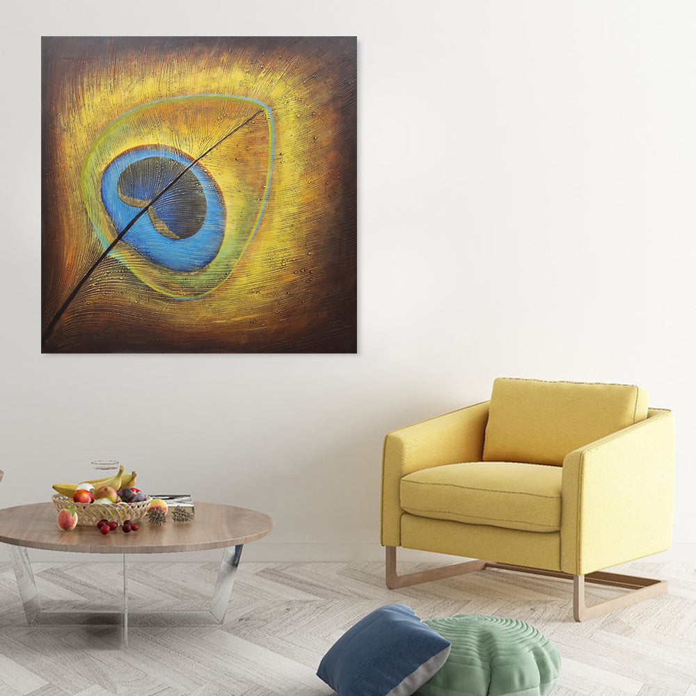 Hand Painted Art, Ready to hang 90x90cm, MTO-347