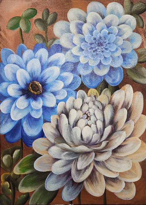 Floral Touch - Hand Painted Art  - MTO-471