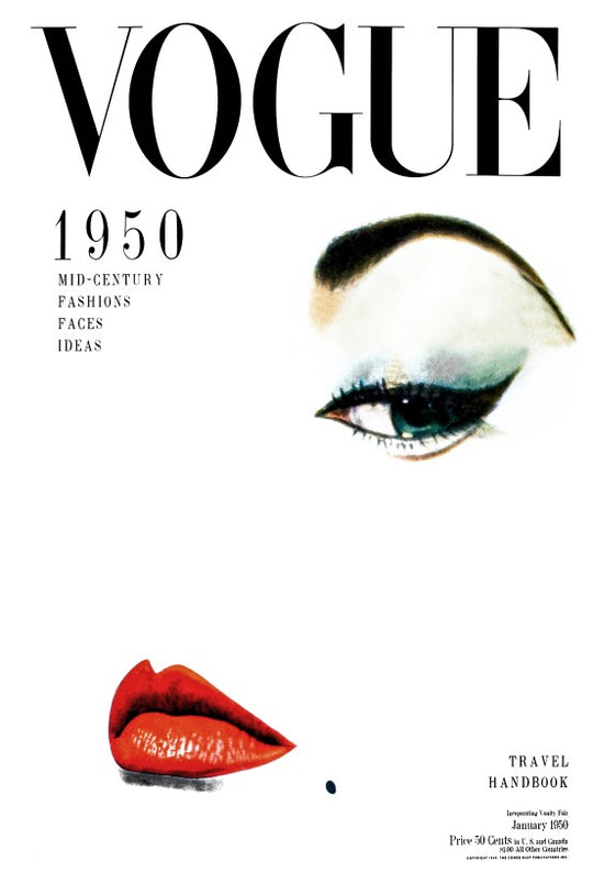 Vogue 1950 Fashion Cover Canvas Print - 80x120cm - POD112