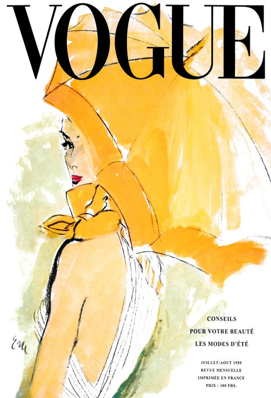 Vogue Yellow Umbrella Fashion Canvas Print - Available in Assorted Sizes - POD113