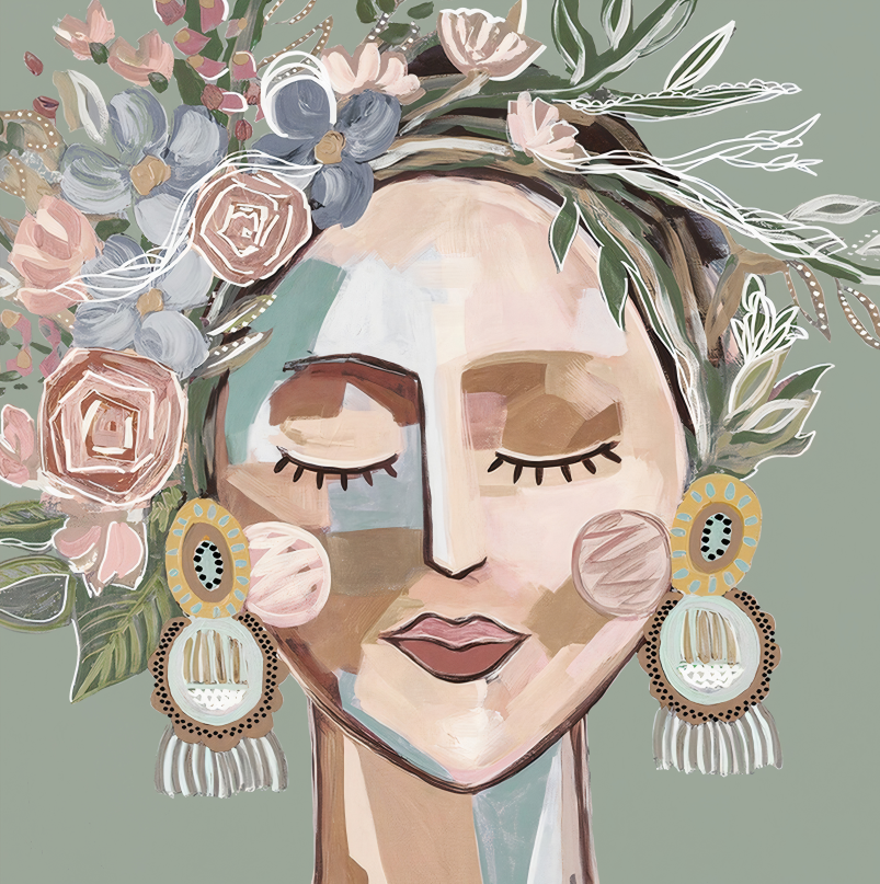 Green Dotti - Canvas Art Print - POD164