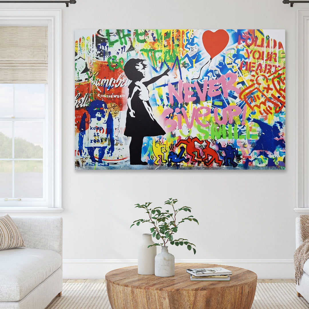 Never Give Up! - Canvas Art Print - POD168