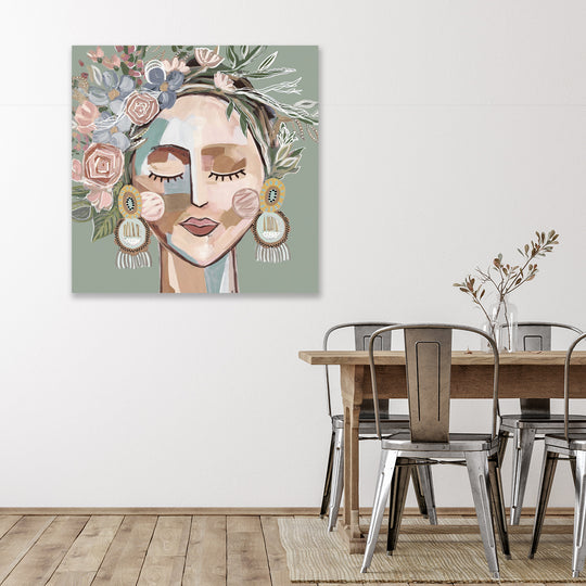 Green Dotti - Canvas Art Print - POD164