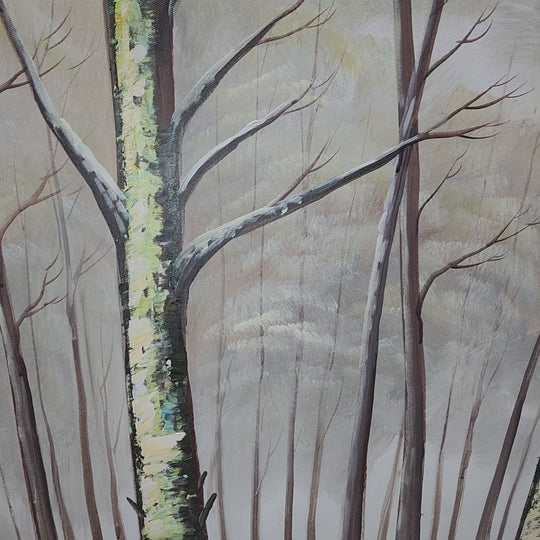 Misty Treescape - Hand Painted Art - MTO-412