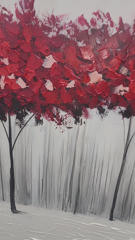 Scarlet Amongst Grey - Hand Painted Artwork - FA41HP