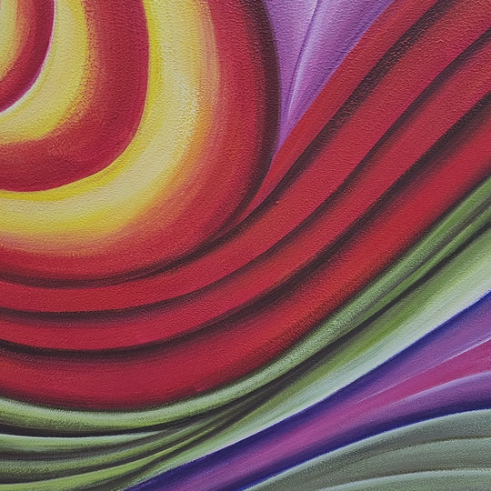 Vivid Flow Harmony - Hand Painted Art - MTO-439, 75x175cm
