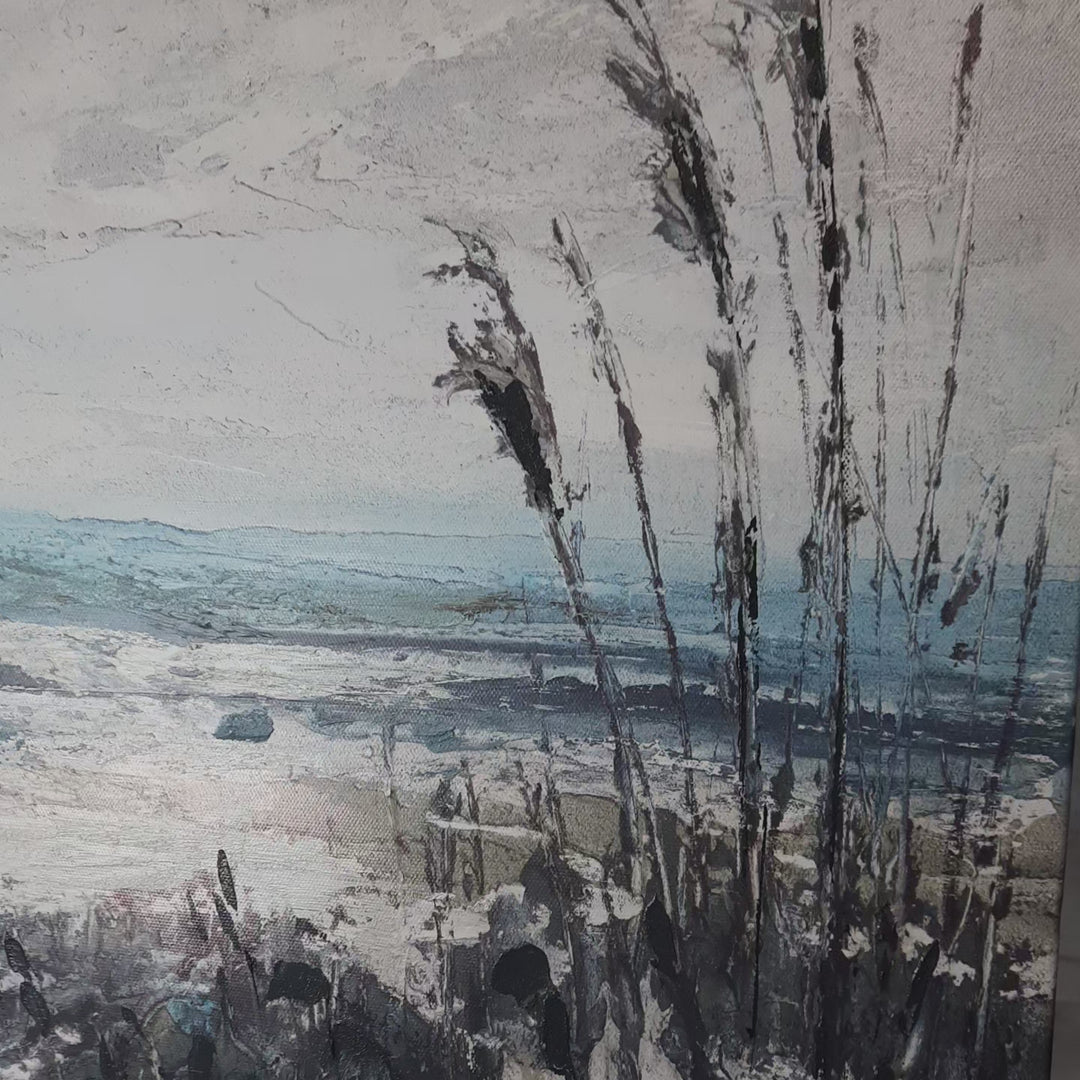 Coastal Serenity - Embellished Mixed Media Art - EA341 - 50x70cm
