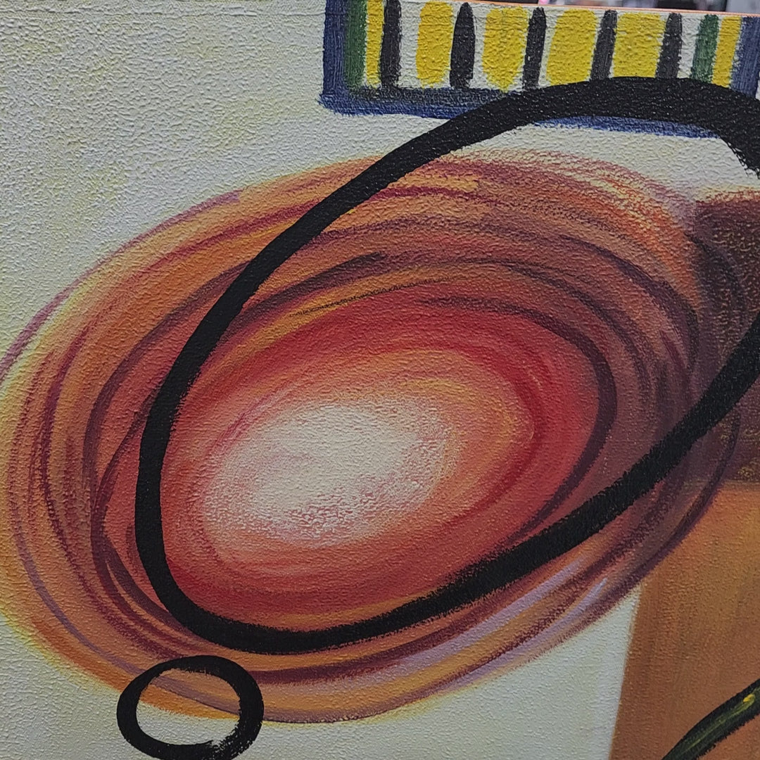 Concentric Abstraction - Hand Painted Art - MTO-473