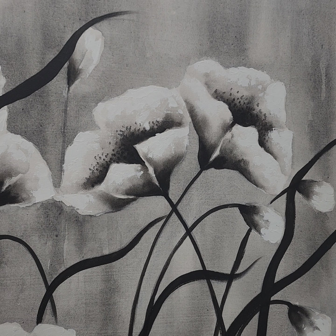 Blossom Flame -  A Fiery Celebration of Elegance and Nature, size 80x150cm