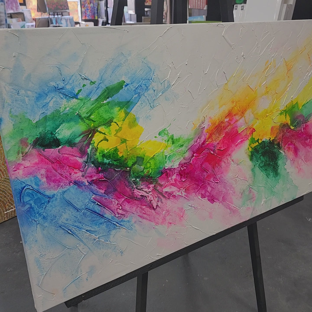 Ethereal Burst: A Symphony of Color and Texture, size 80x150cm