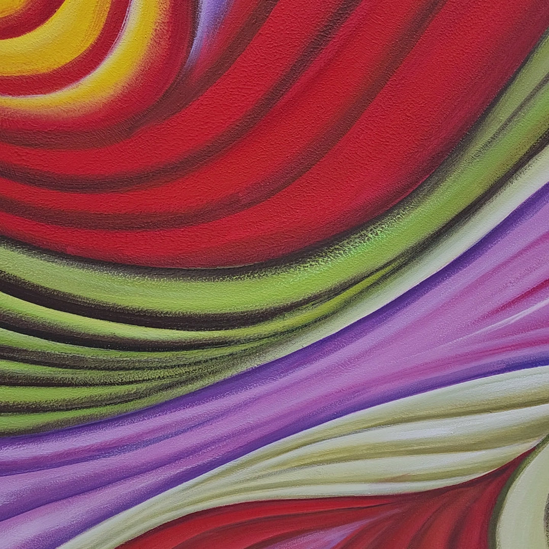 Vivid Flow Harmony - Hand Painted Art - MTO-437, 75x175cm