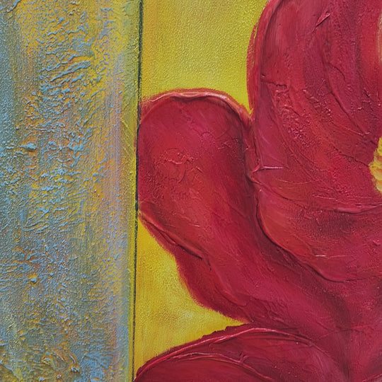 Golden Bloom Radiance - Hand Painted Art - MTO-440, 75x175cm