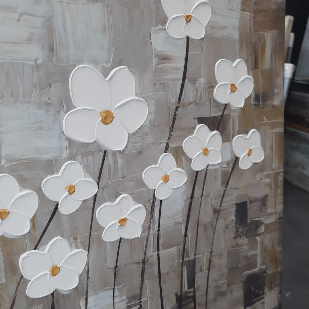 Petal Sublimity - Hand Embellished Canvas Art - EA856