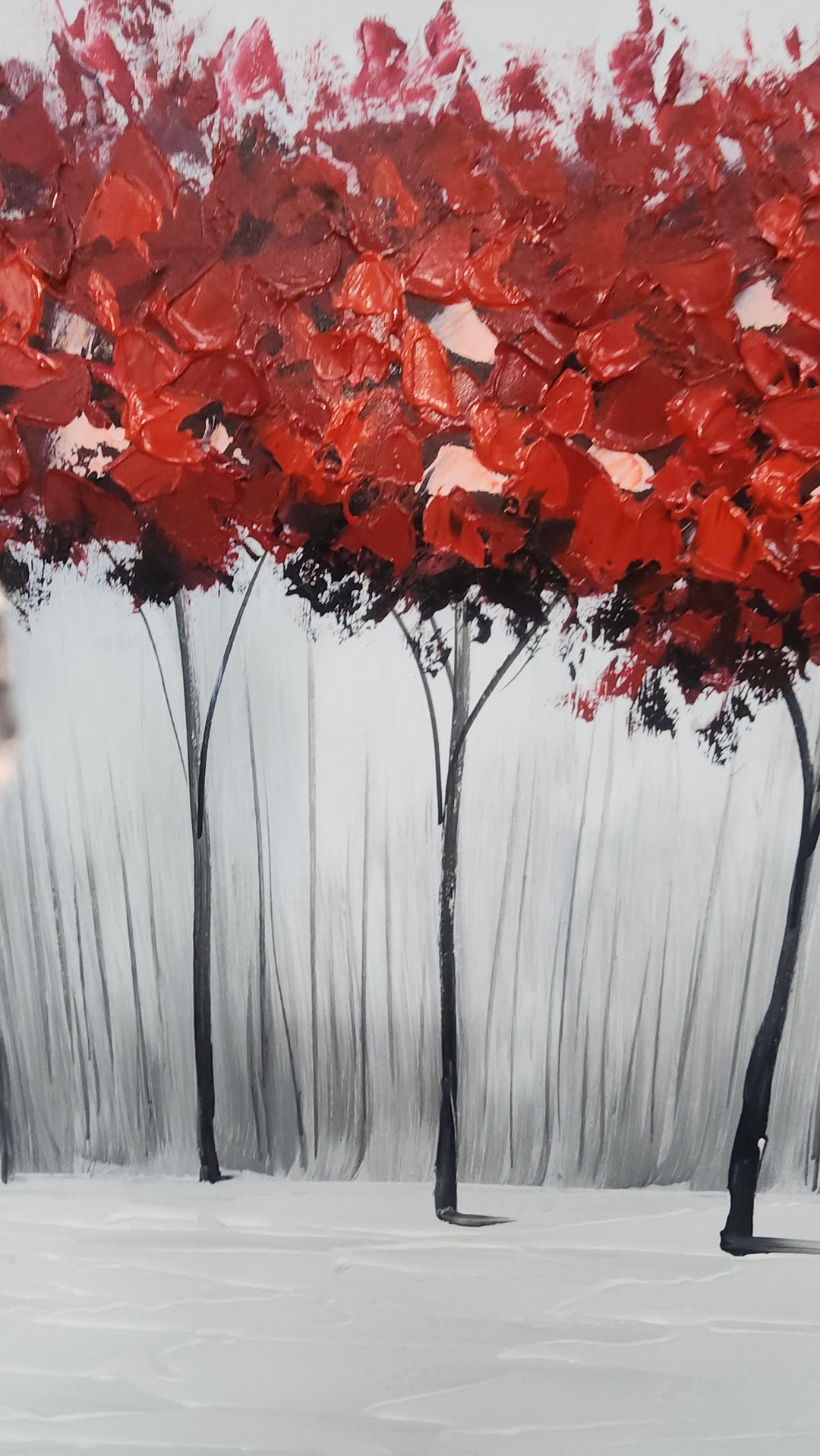 Scarlet Amongst Grey - Hand Painted Artwork - FA41HP