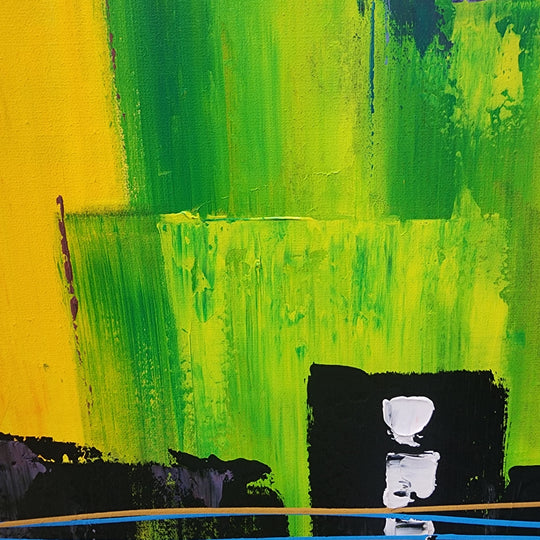 Built By Colour - Stylized Colourful Cityscape Art 100x240cm - Priceless ART:  Australia's Largest Range of Affordable ART