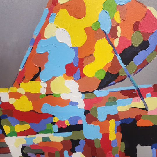 Hand Painted Art, Ready to hang, Size 90x90cm -Size 90x90cm,  MTO-274