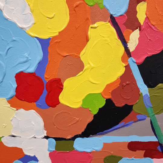 Melodic Colors - Hand Painted Art - 120x120cm - MTO-349