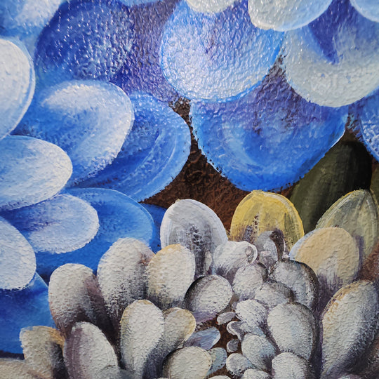 Blue Blossom Duo - Hand Painted Art Set of 2 - MTO-469