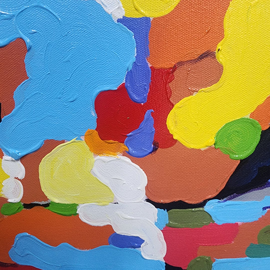 Hand Painted Art, Ready to hang, Size 90x90cm -Size 90x90cm,  MTO-274