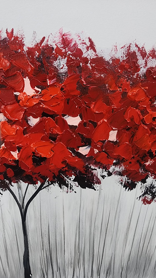Scarlet Amongst Grey - Hand Painted Artwork - FA41HP