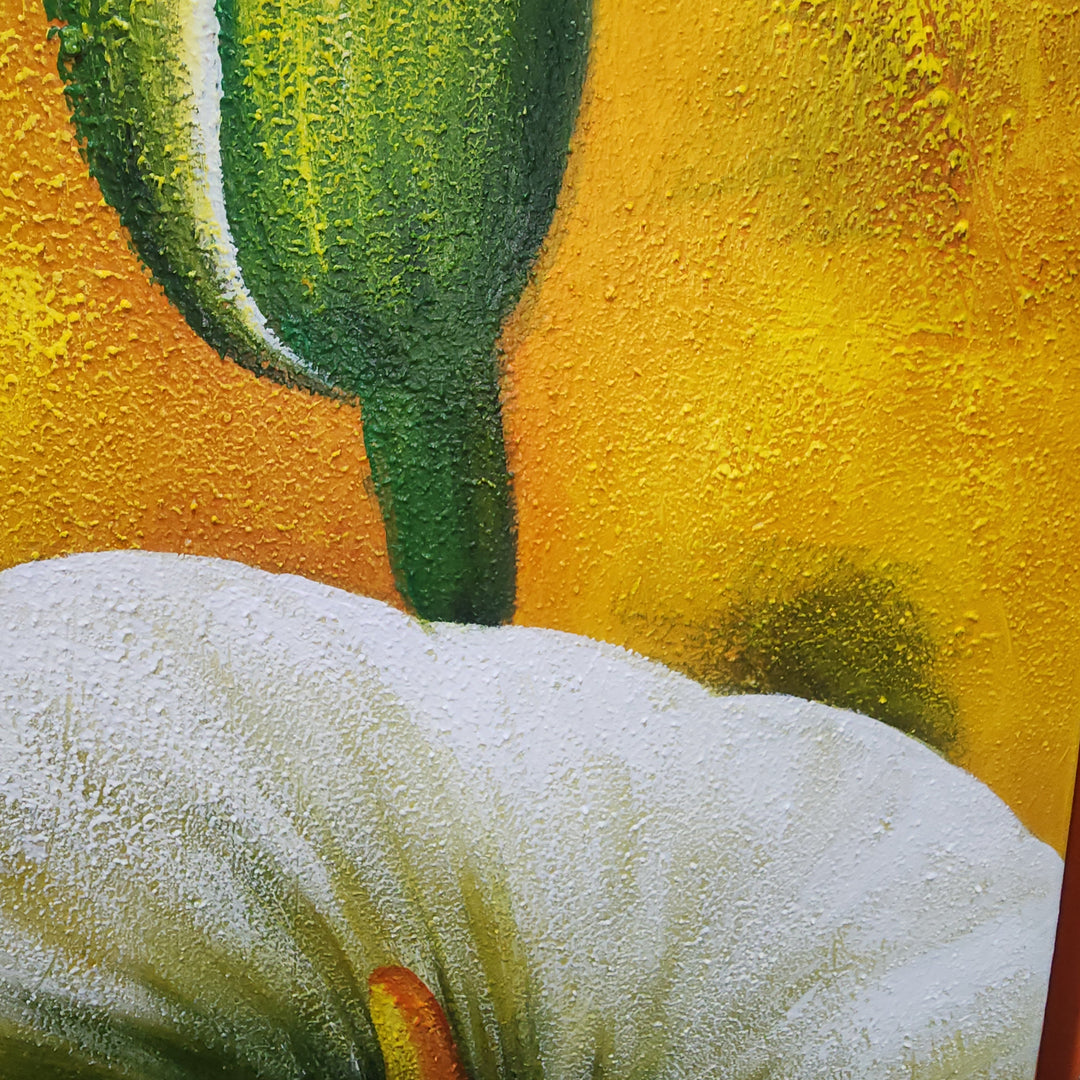 Golden Calla Harmony (3-Piece Set) - Hand Painted Art Set - MTO-452