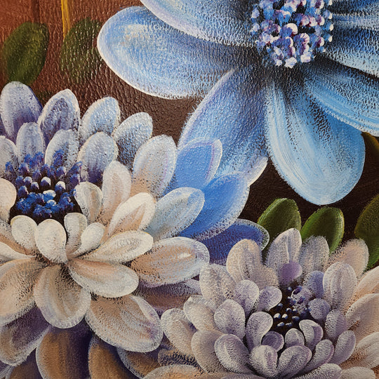 Blue Blossom Duo - Hand Painted Art Set of 2 - MTO-469