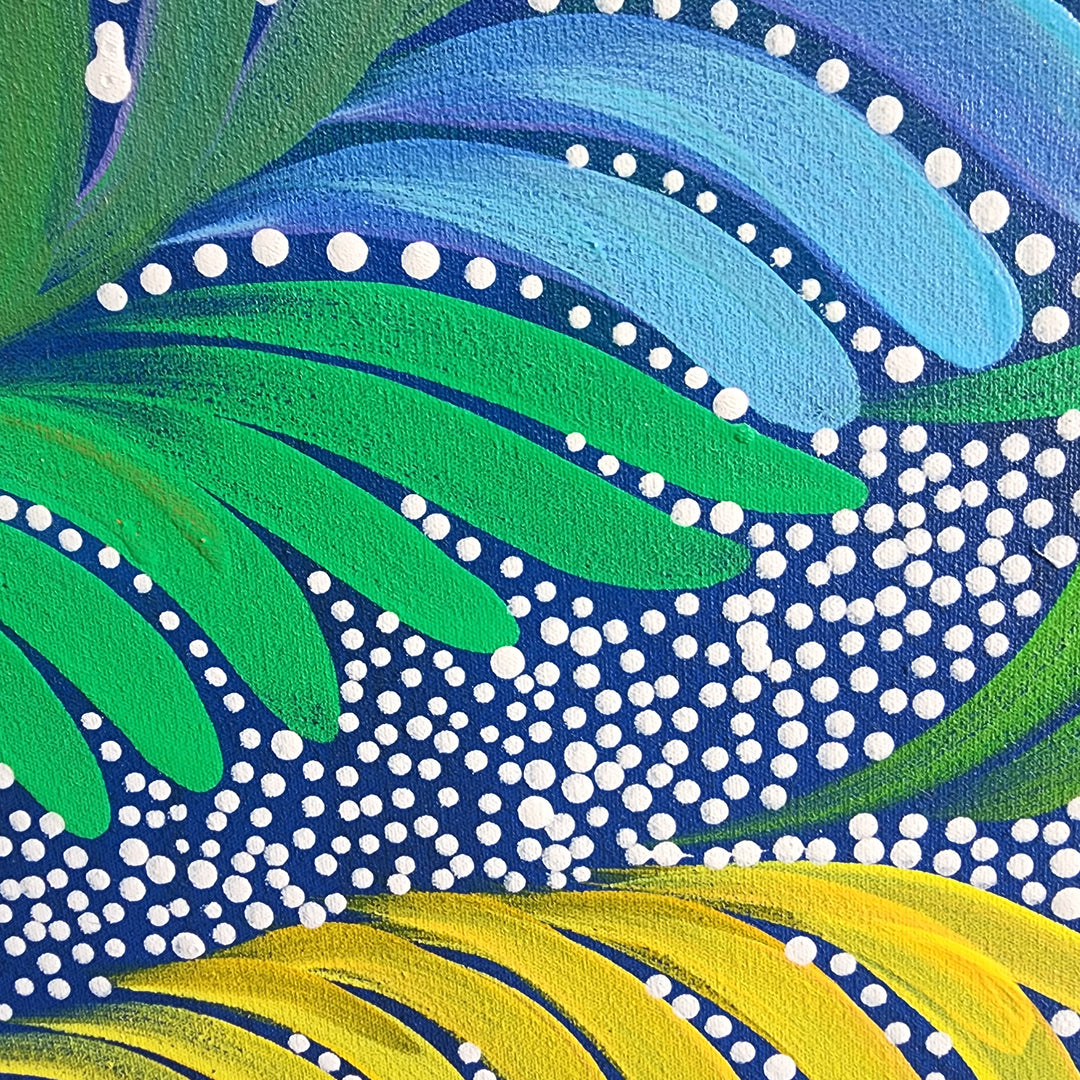 Colourful Whispers - Stunning, Colourful Modern Dot and Abstract Art, Size 100x200cm