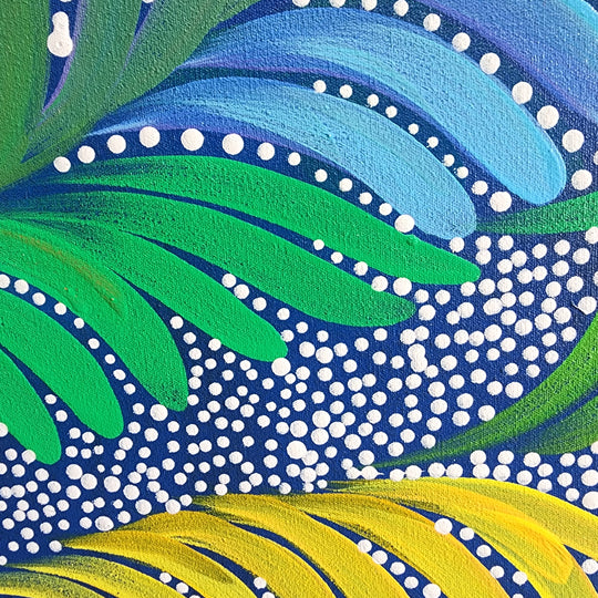 Colourful Whispers - Stunning, Colourful Modern Dot and Abstract Art, Size 100x200cm