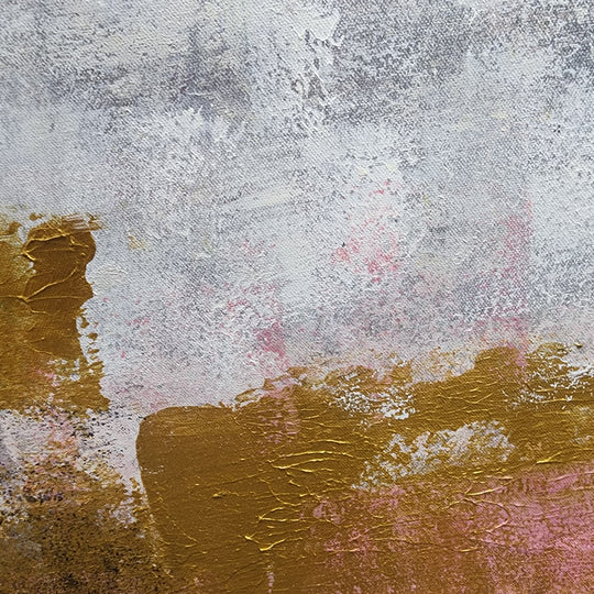 Gilded Balance: Abstract Elegance - Hand Painted Art Size 100x100cm
