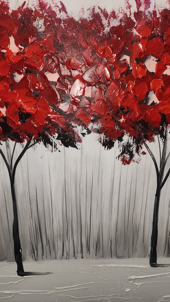 Scarlet Amongst Grey - Hand Painted Artwork - FA41HP