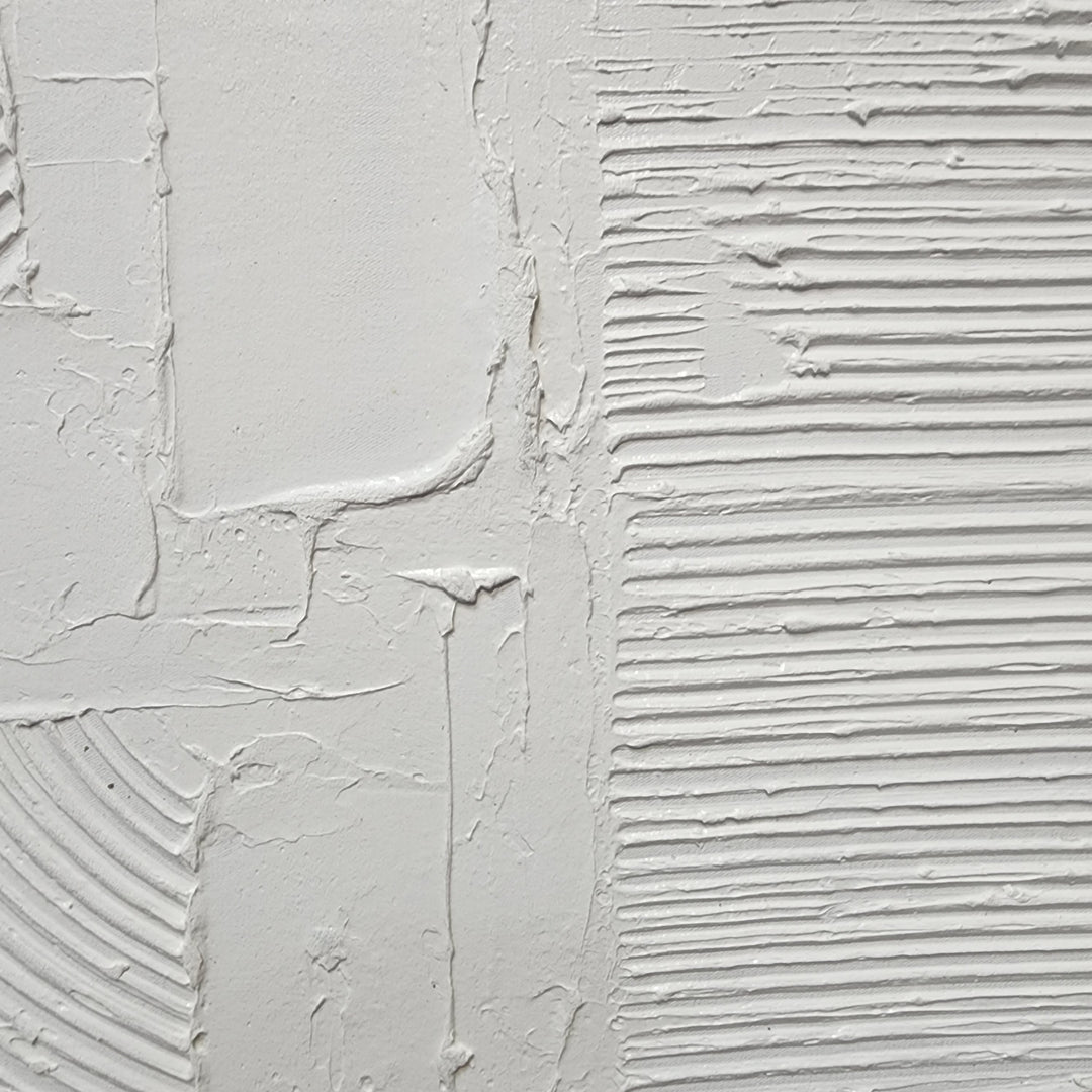Textured Impasse - Stunning Neutral Modern Abstract With Thick Textural Elements, Size 60x90cm