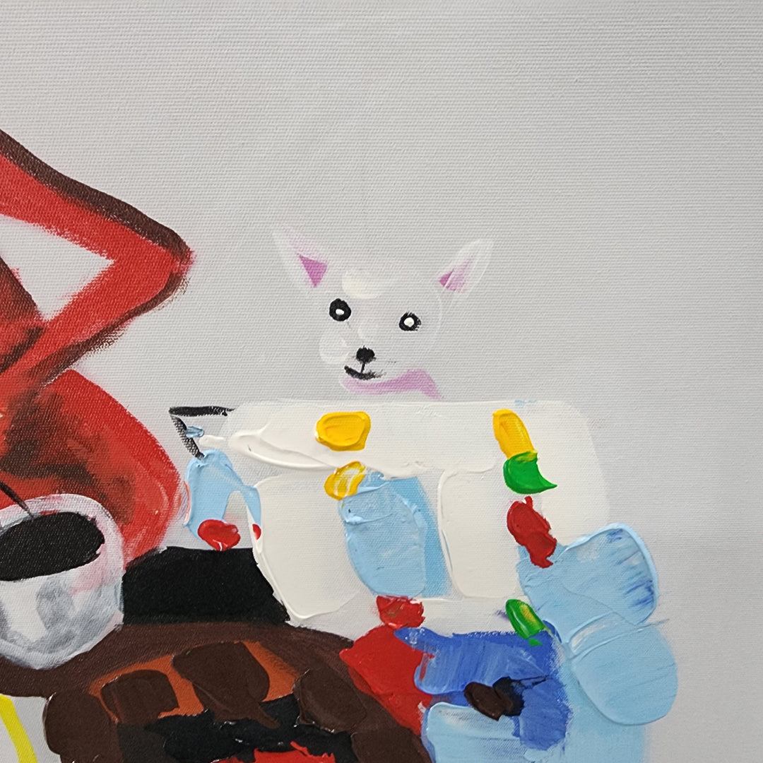 Hand Painted Art, Ready to hang,  80x80cm,   MTO-329