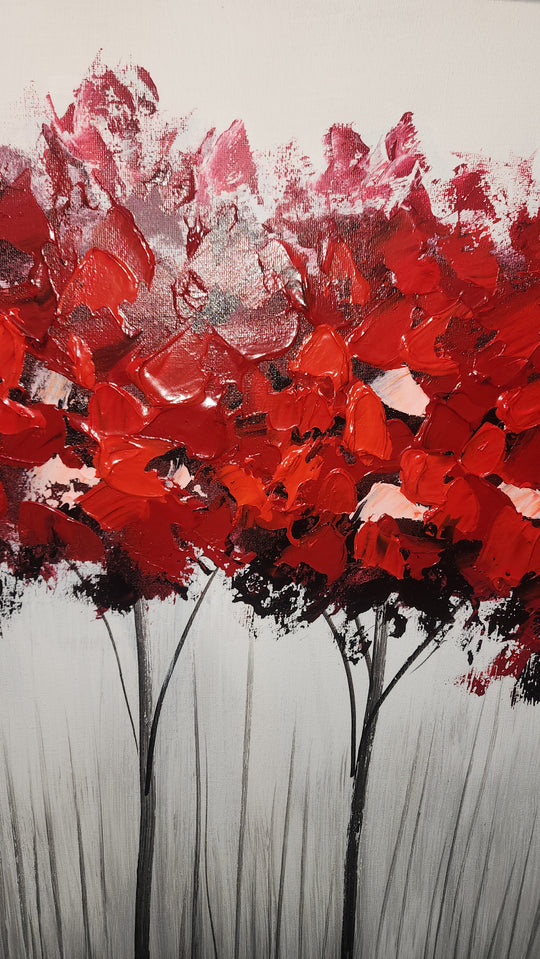 Scarlet Amongst Grey - Hand Painted Artwork - FA41HP